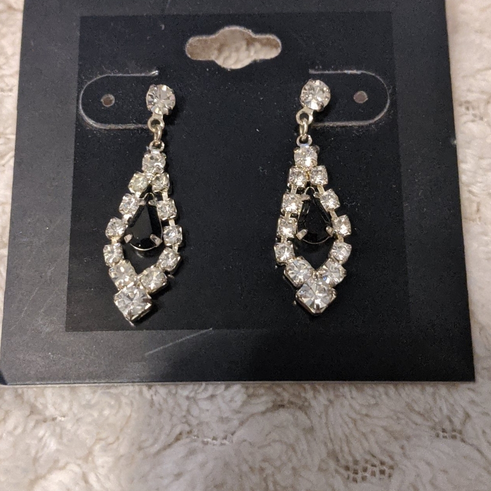 Rhinestone teardrop earrings